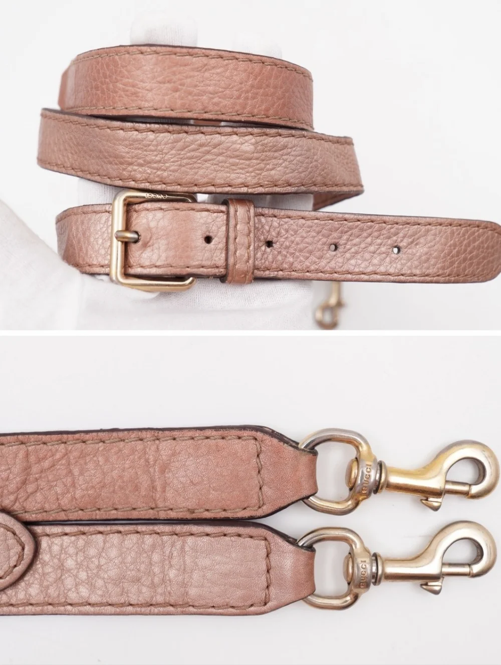 CH28 ❤️ GUCCI Monogram Bella Flap Bag Bamboo - Picture 8 of 16